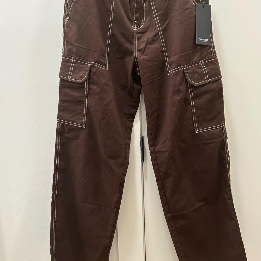 True Religion Coffee Bean Military Cargo Pants